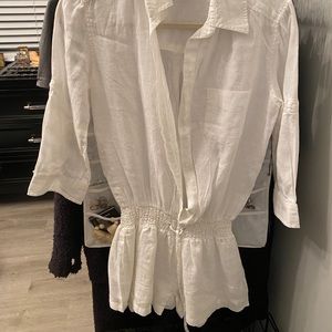 White Linen Swim Cover-Up